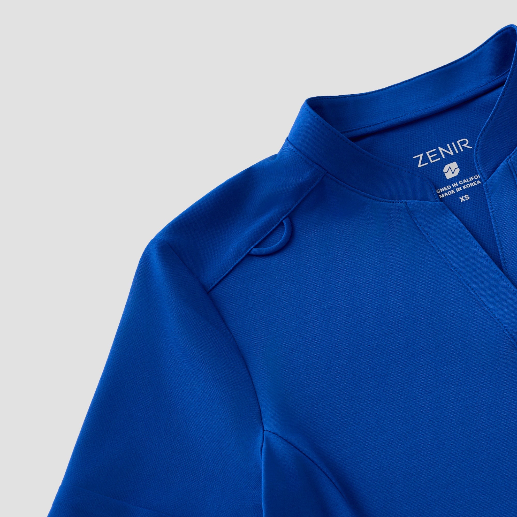 Zenir | Women's Soft Stretch Notched Scrub Top - Royal Blue