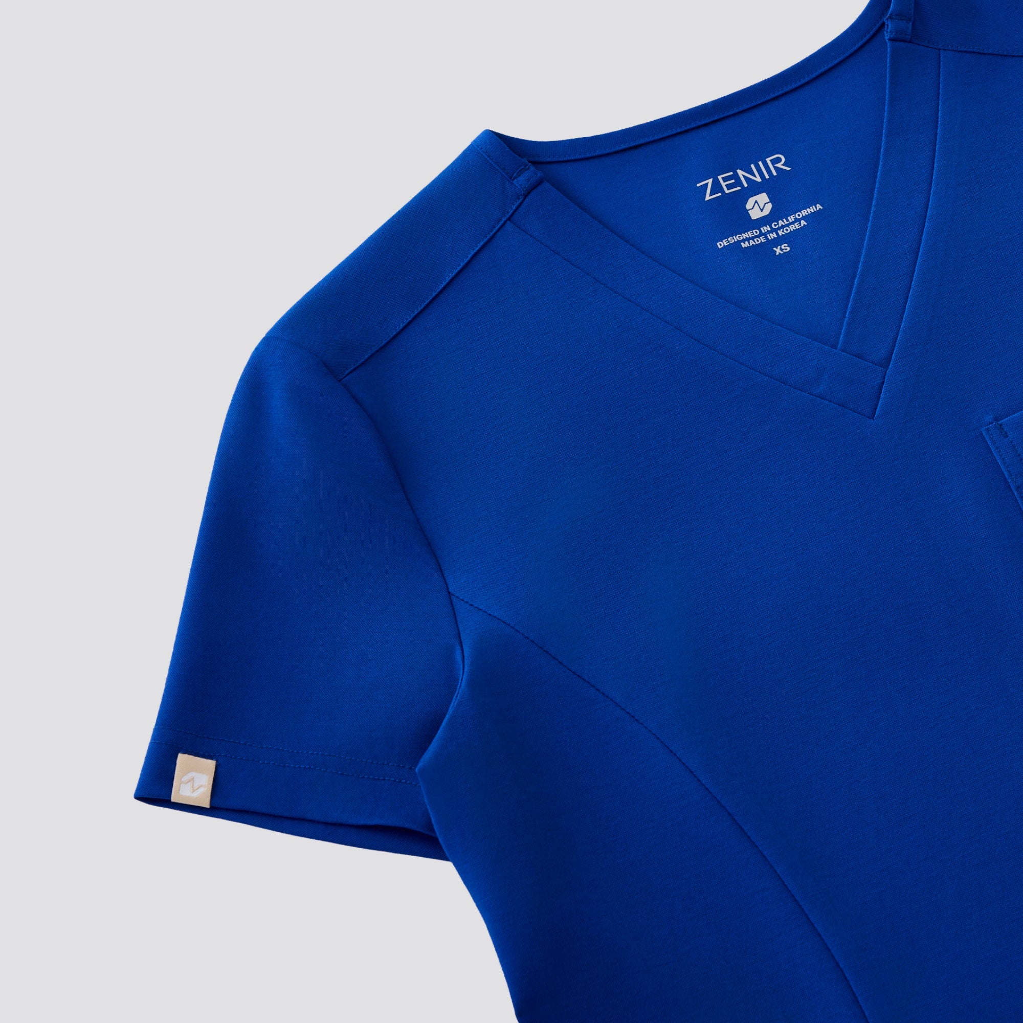 Zenir | Women's Soft Stretch Scrub Top - Royal Blue
