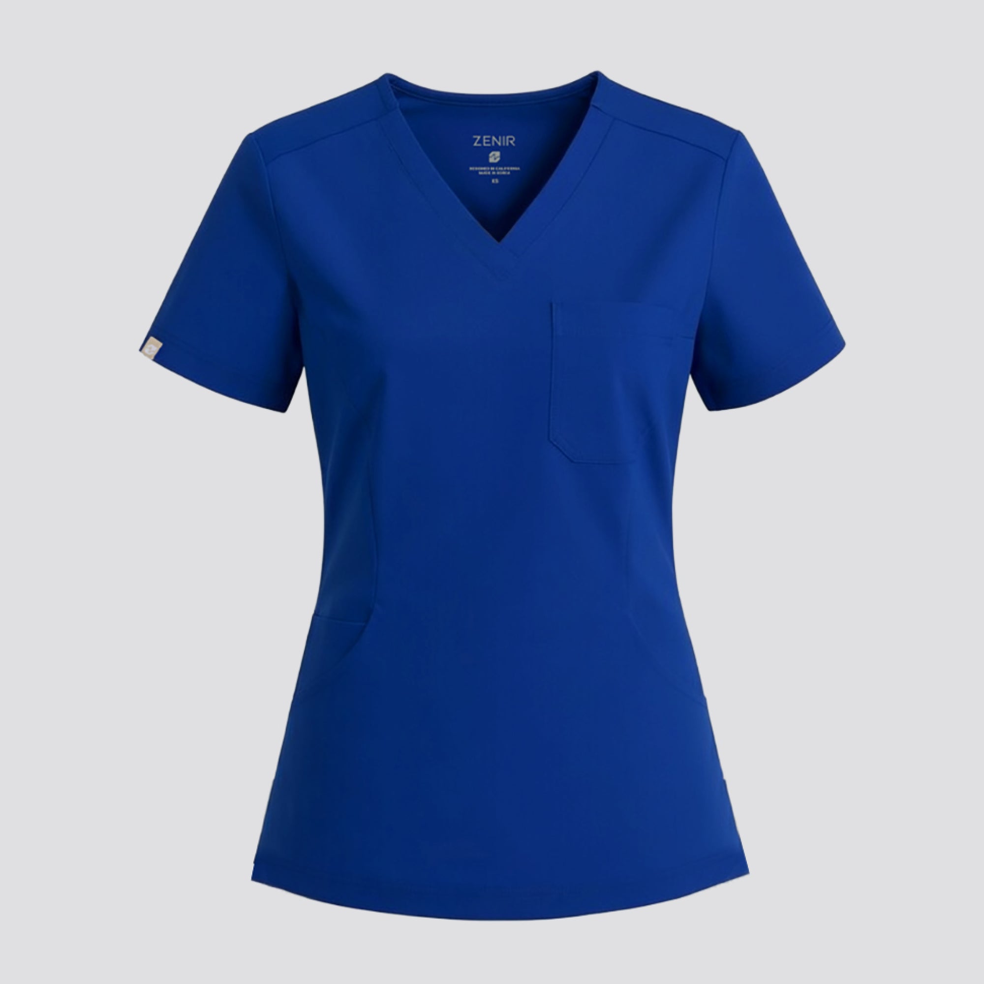 Zenir | Women's Soft Stretch Scrub Top - Royal Blue