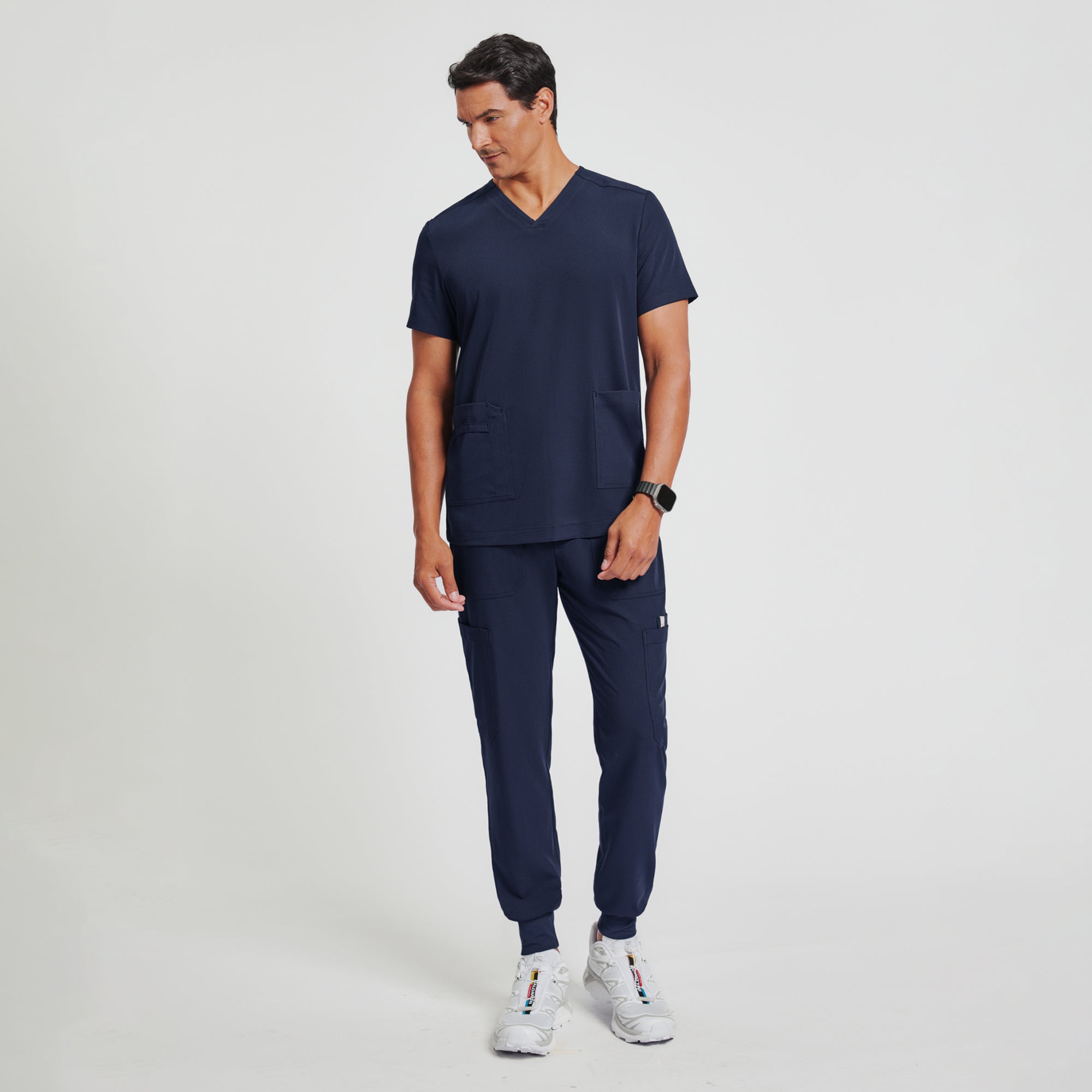 Zenir | Men's Essential 8-Pocket Jogger Scrub Pants - Navy