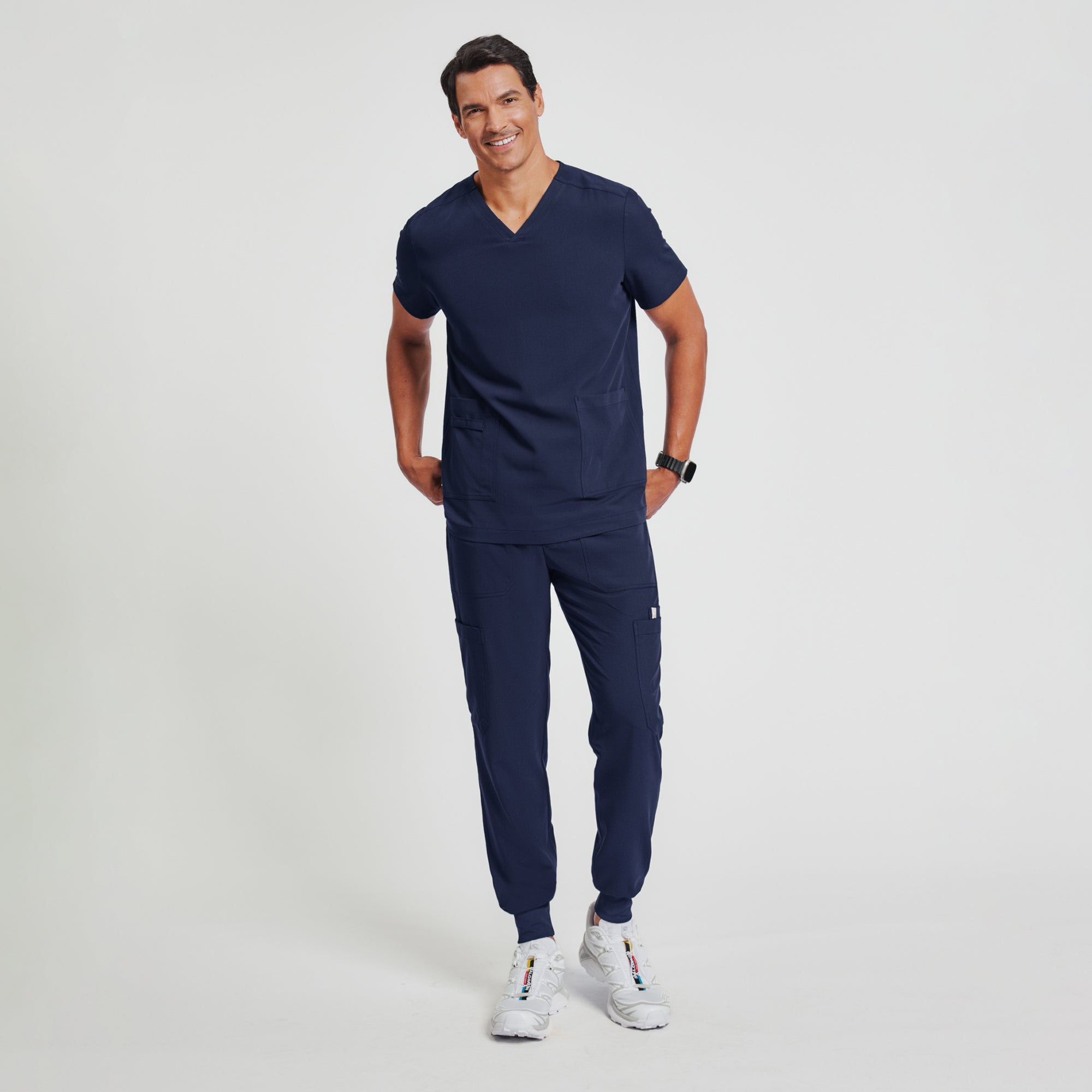 Zenir | Men's Essential 8-Pocket Jogger Scrub Pants - Navy