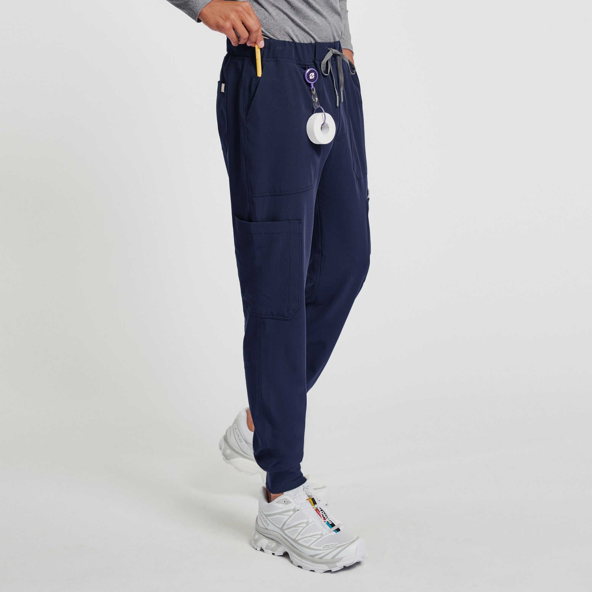 Zenir | Men's Essential 8-Pocket Jogger Scrub Pants - Navy
