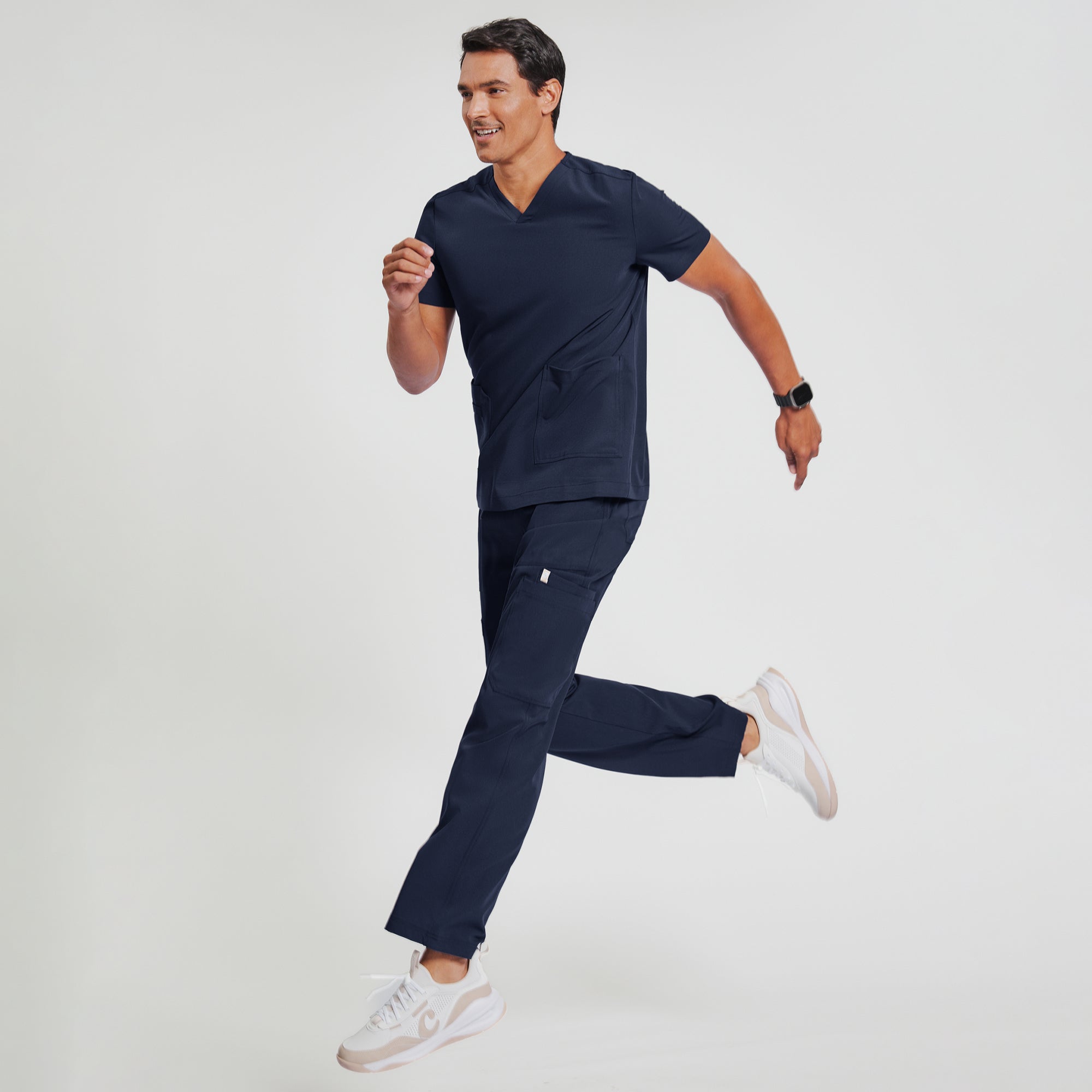 Zenir | Men's VersaPocket Scrub Top - Navy