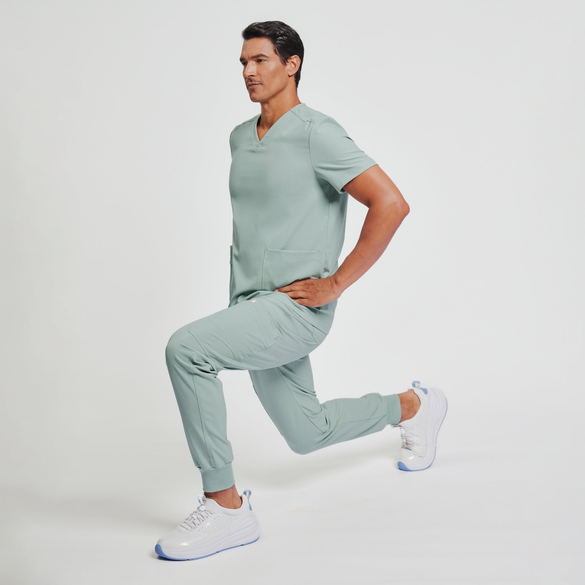 Zenir | Men's VersaPocket Scrub Top - Sage Green