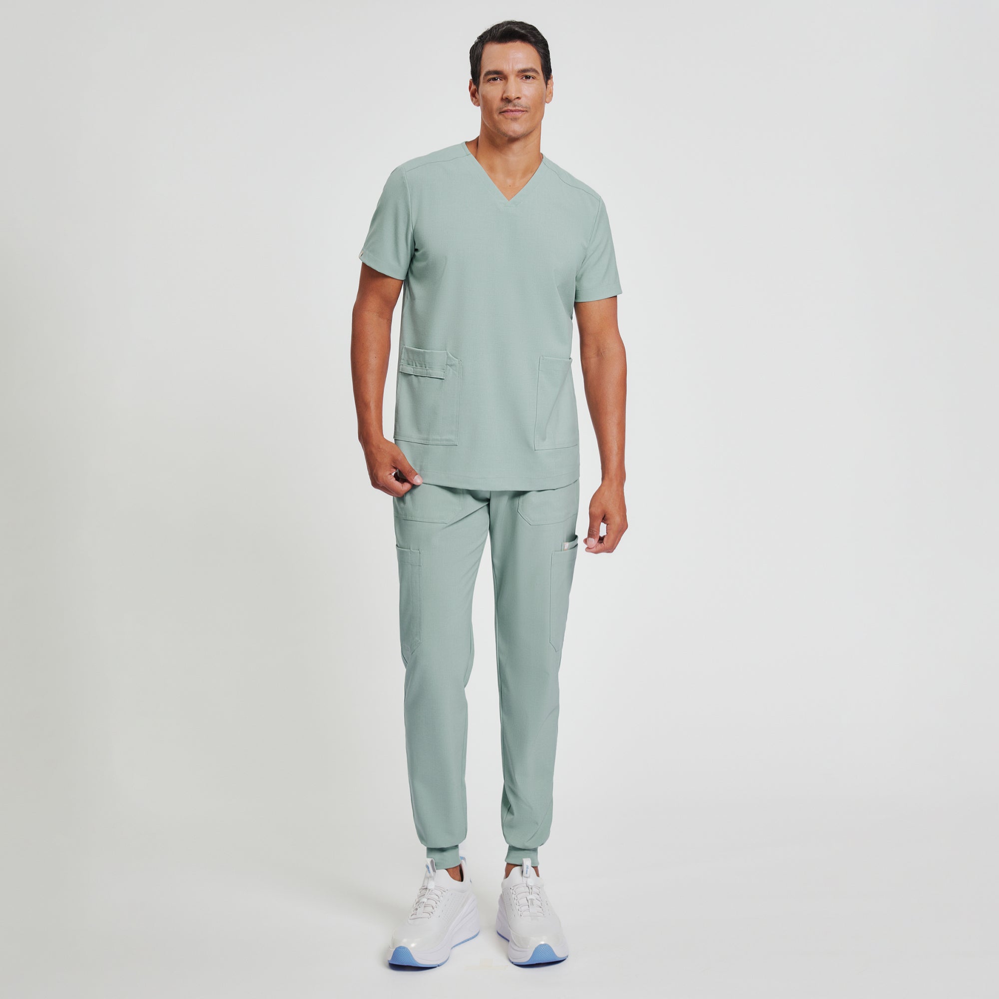 Zenir | Men's Essential 8-Pocket Jogger Scrub Pants - Sage Green