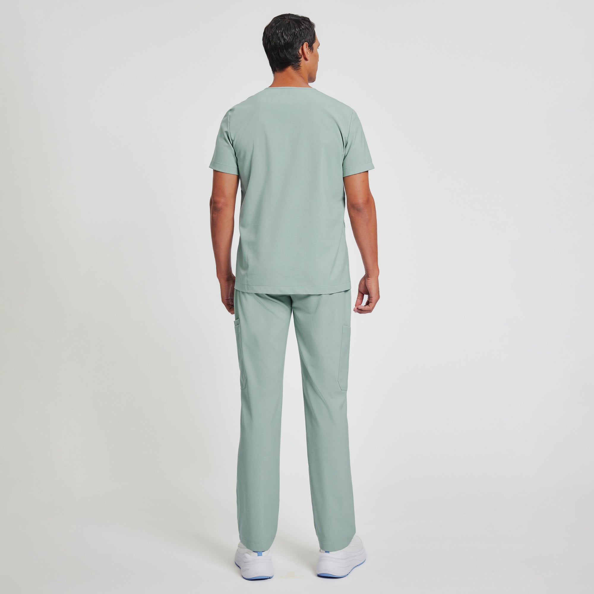 Zenir | Men's Essential 8-Pocket Straight Scrub Pants - Sage Green