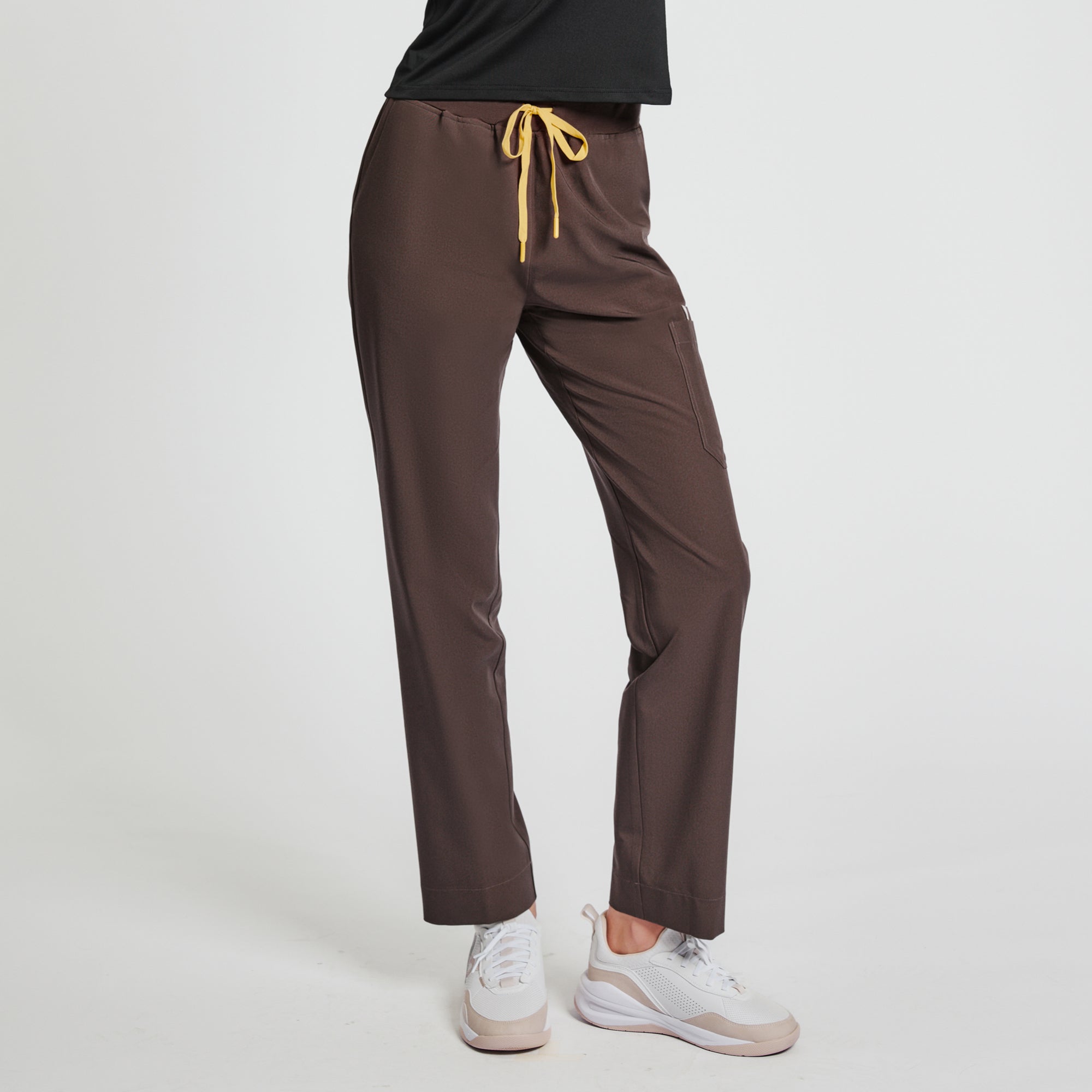 Zenir | Women's Signature Straight Scrub Pants - Brown