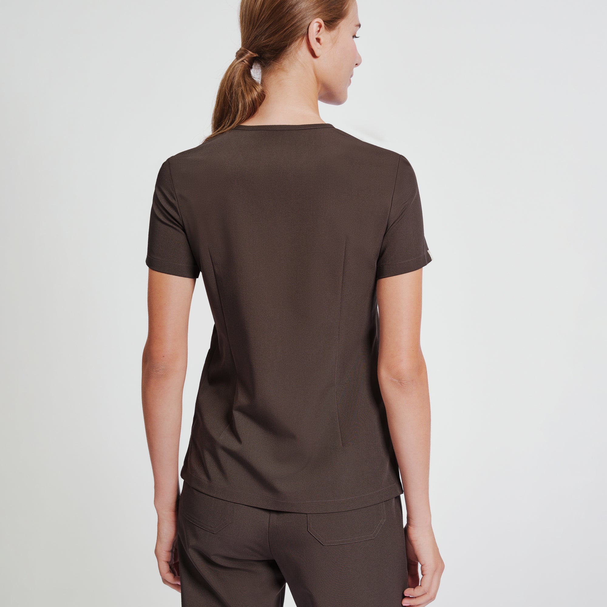 Zenir | Women's Signature Straight Scrub Pants - Brown