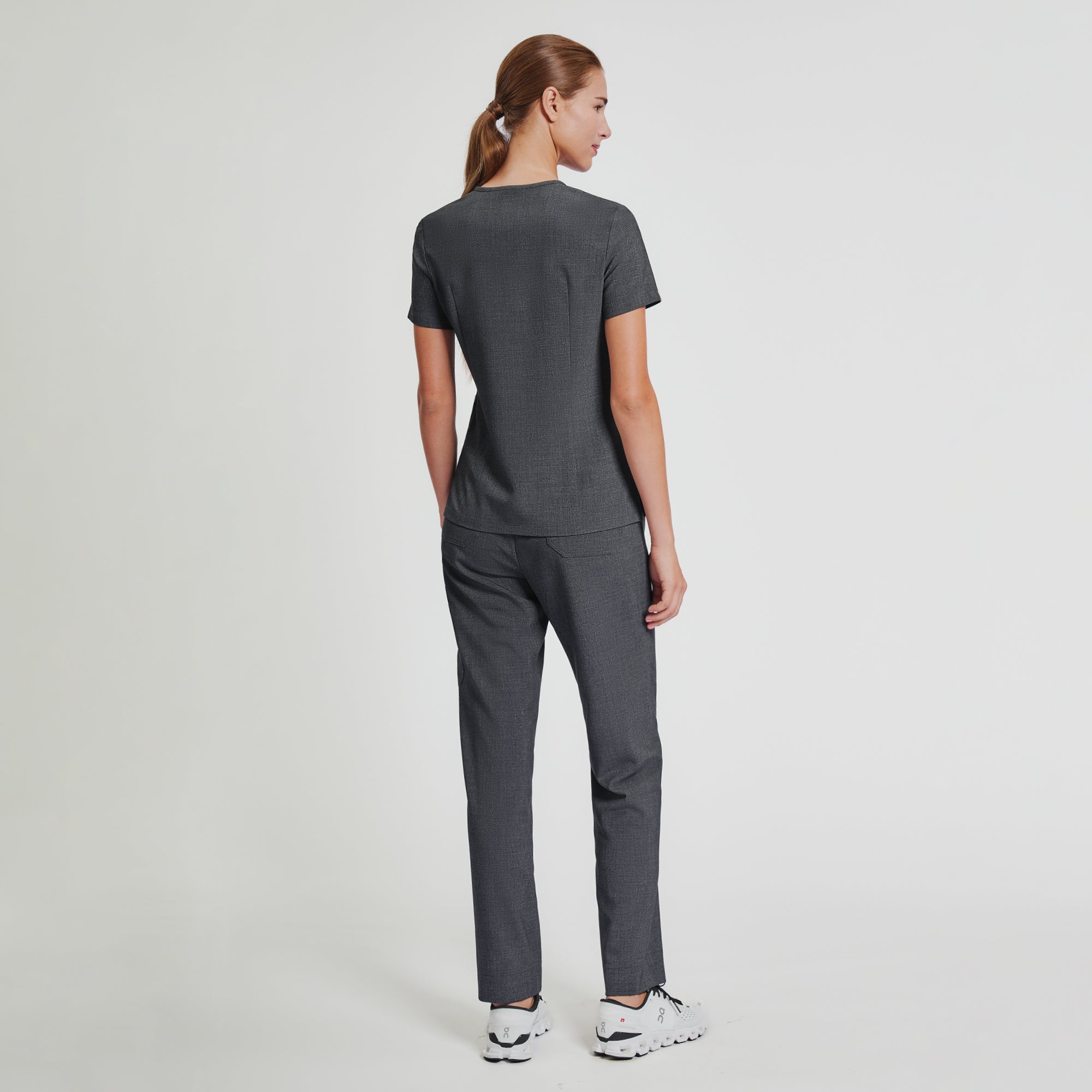 Zenir | Women's Signature Straight Scrub Pants - Charcoal Gray