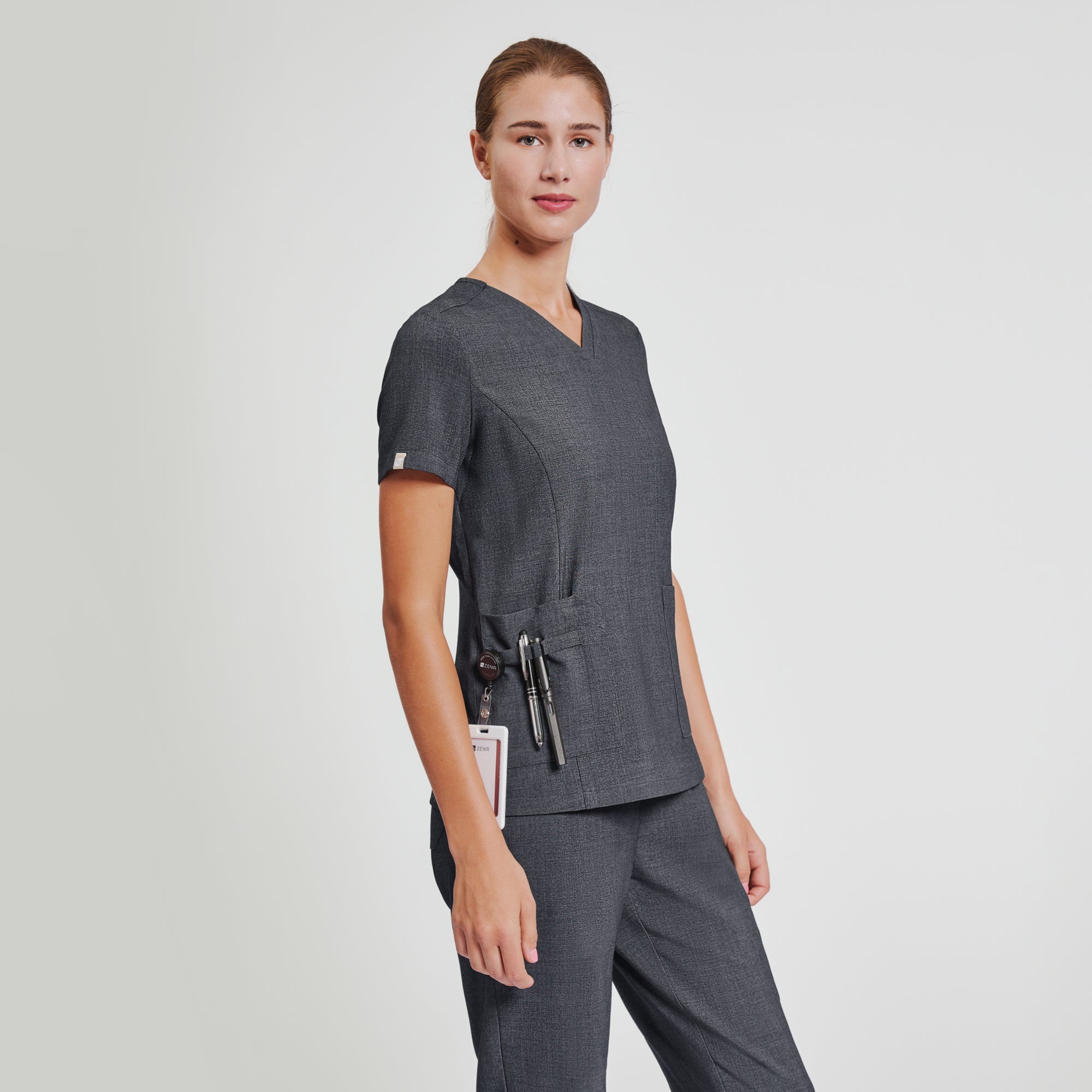 Zenir | Women's Signature Straight Scrub Pants - Charcoal Gray