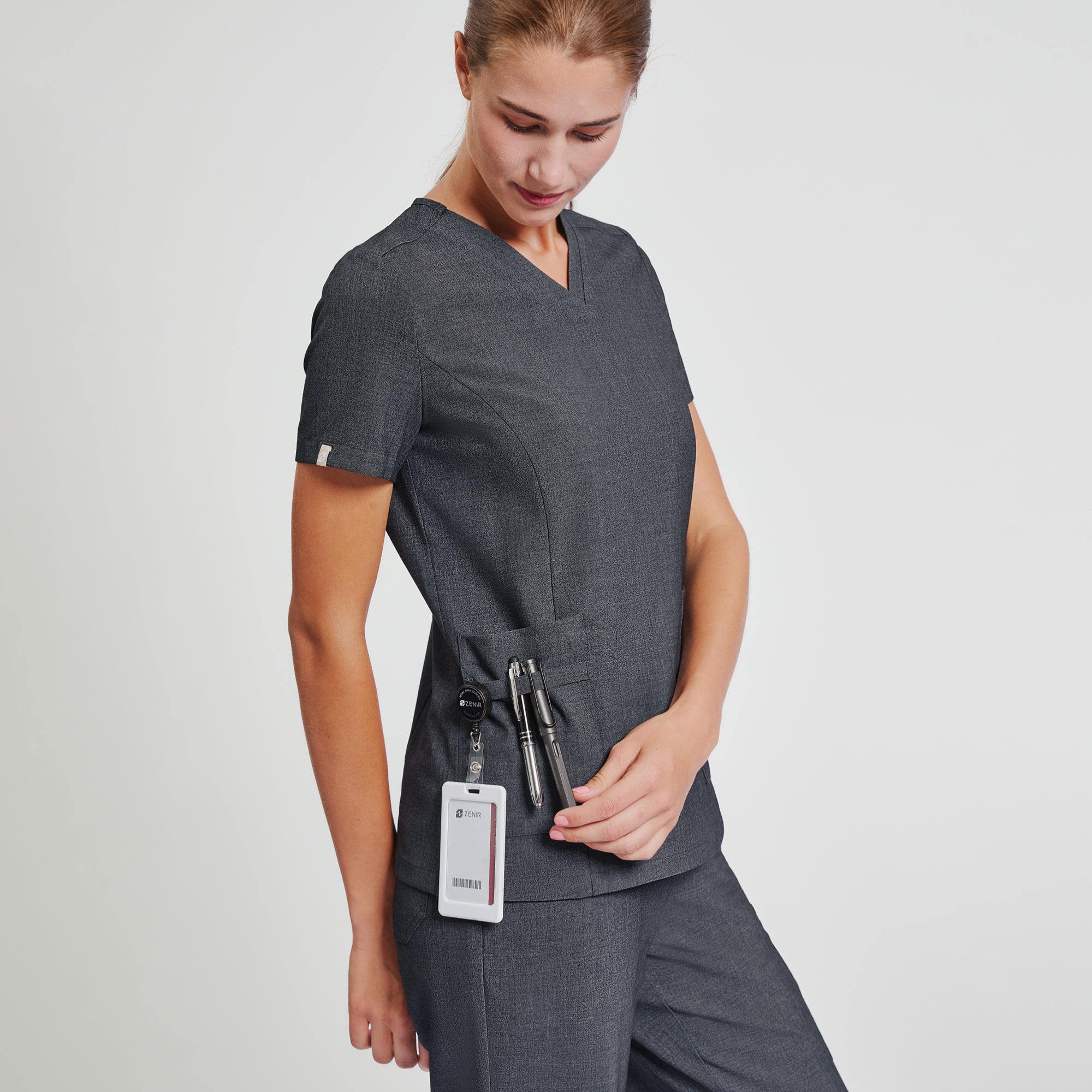 Zenir | Women's Signature Straight Scrub Pants - Charcoal Gray