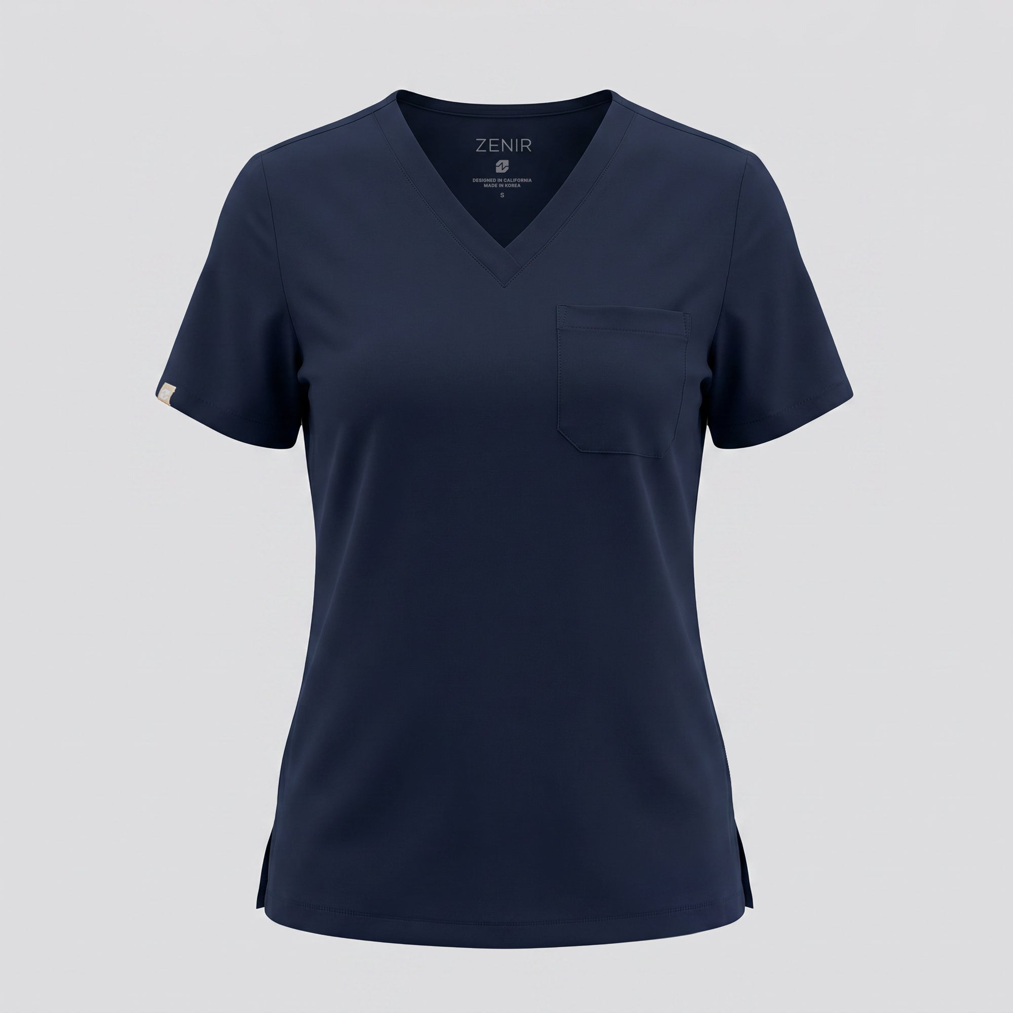 Zenir | Women's Core 3 Pocket Scrub Top - Navy