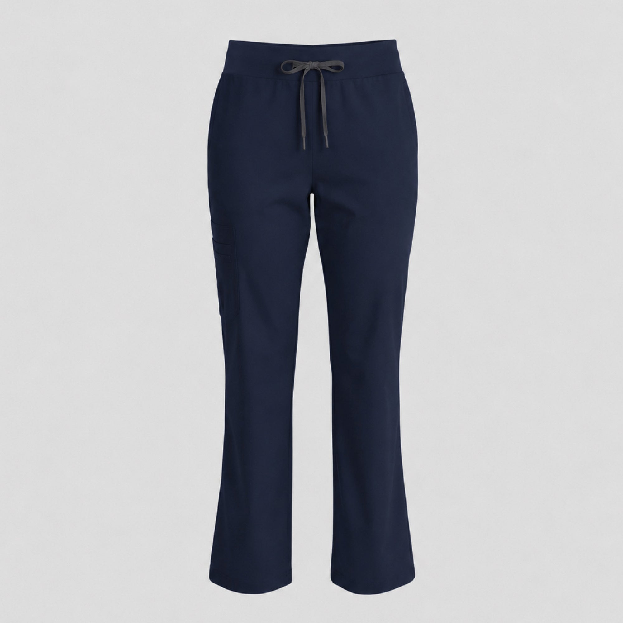 Zenir | Women's Soft Stretch High Waisted Flare Scrub Pants - Navy