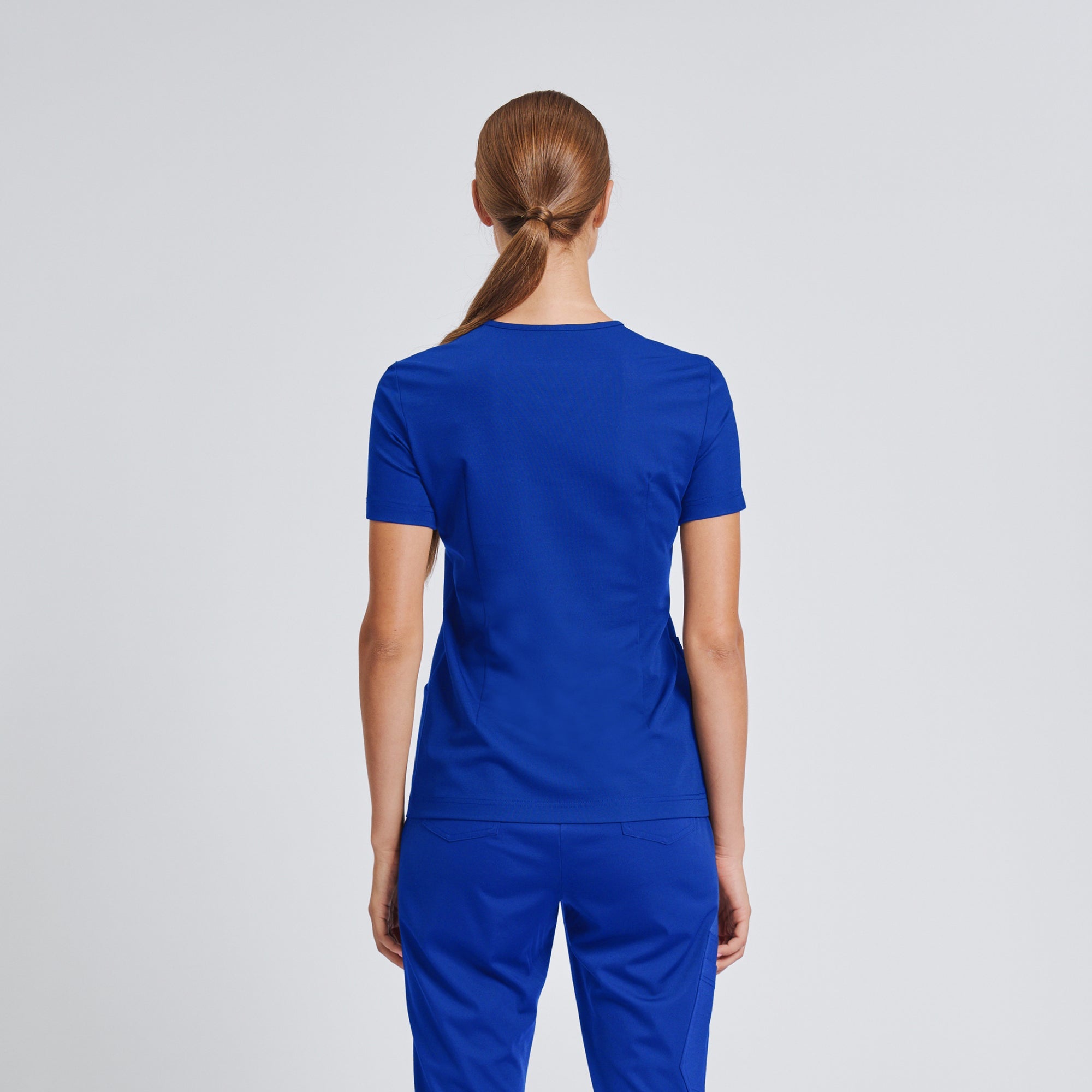 Zenir | Women's Soft Stretch Scrub Top - Royal Blue