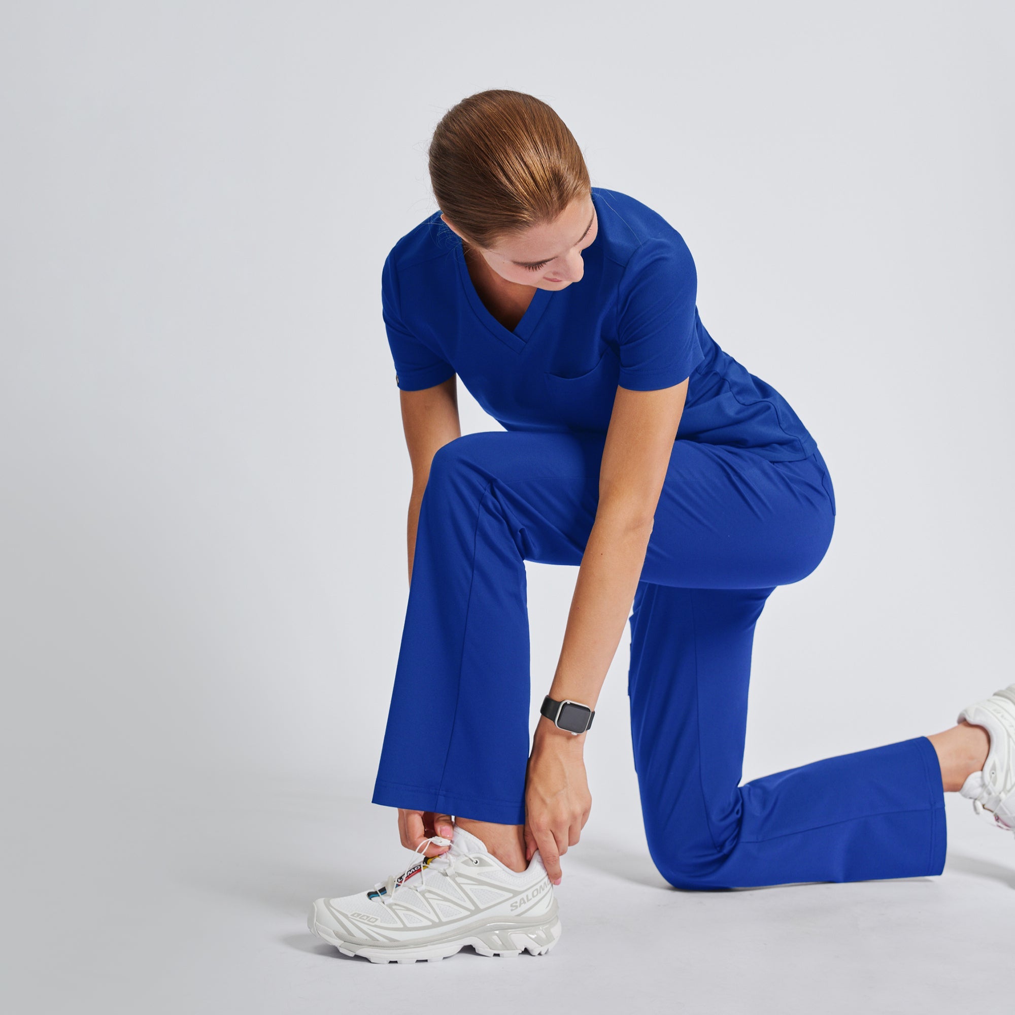 Zenir | Women's Soft Stretch Scrub Top - Royal Blue