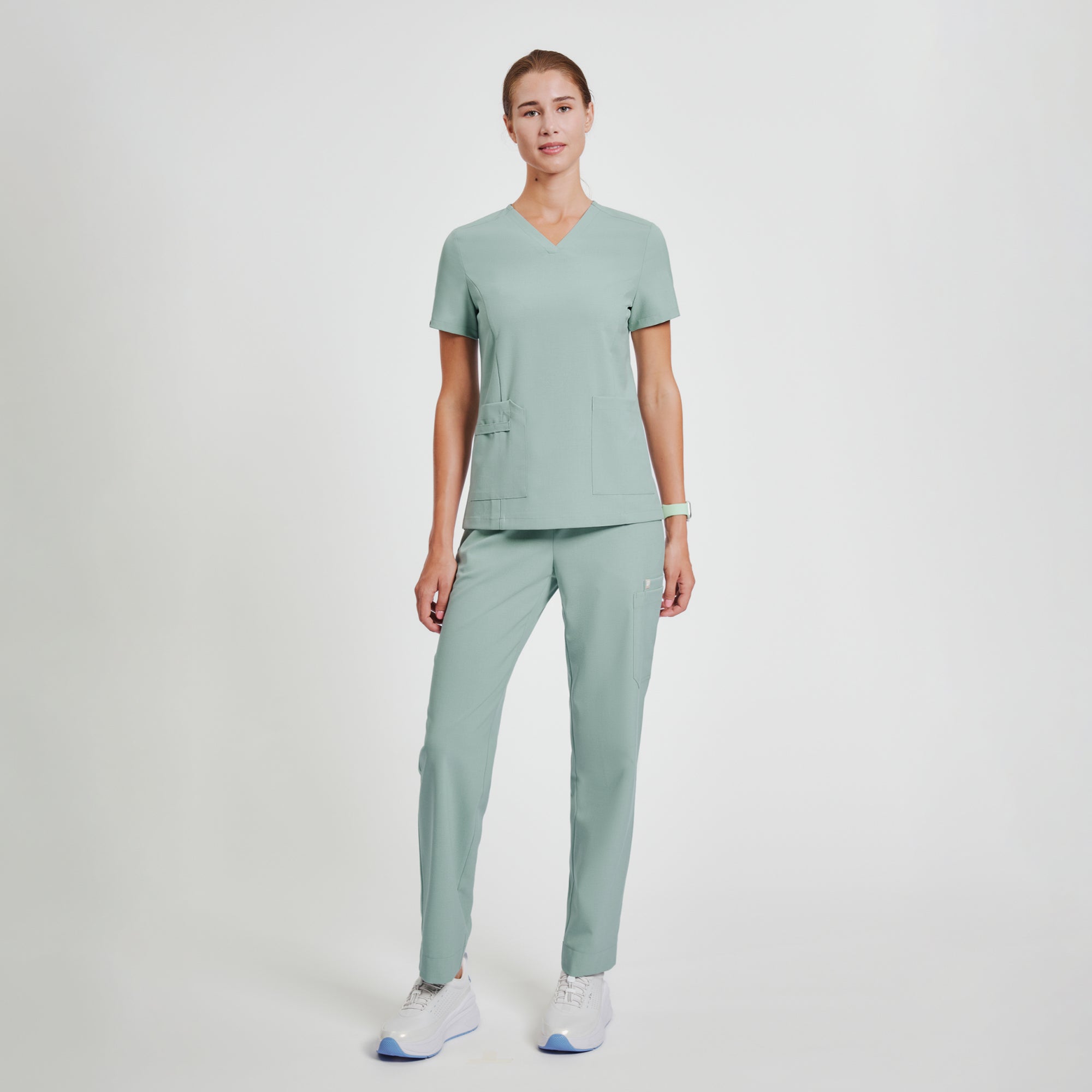 Zenir | Women's Signature Straight Scrub Pants - Sage Green