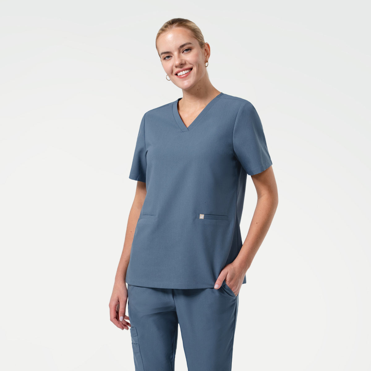 Zenir | W-Double Pocket Scrub Top